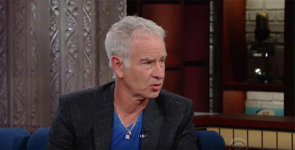 John McEnroe, The Late Show John McEnroe, The Late Show
